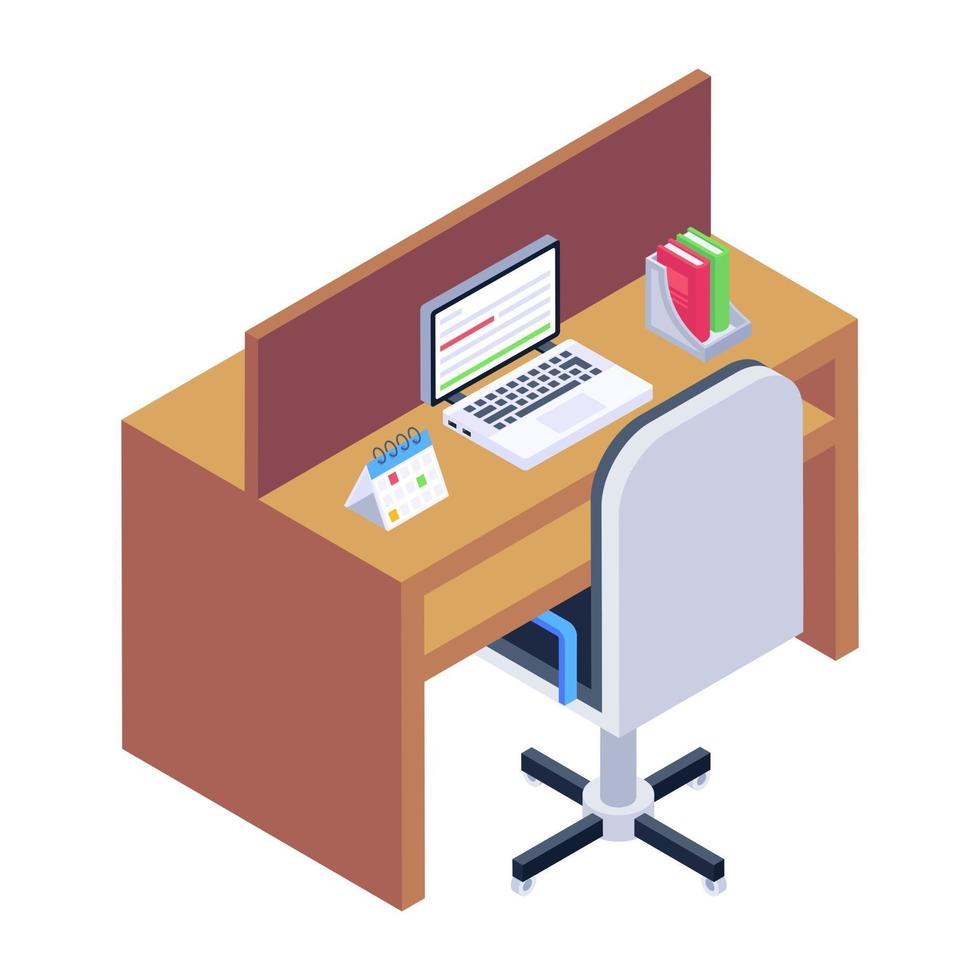 Workspace and Office  Cabin vector