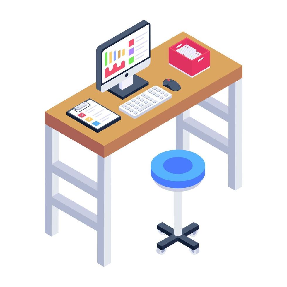 Workspace and Office  Cabin vector