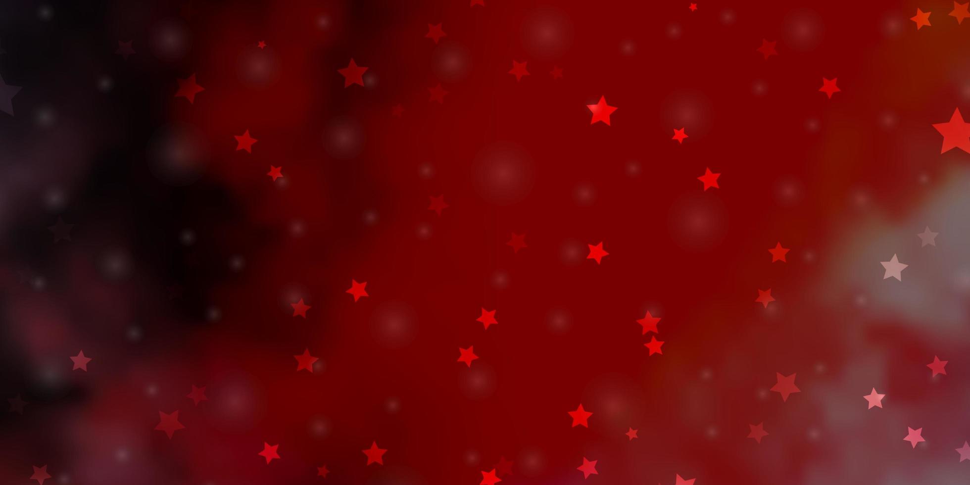 Diseño vectorial de color naranja oscuro con estrellas brillantes. vector