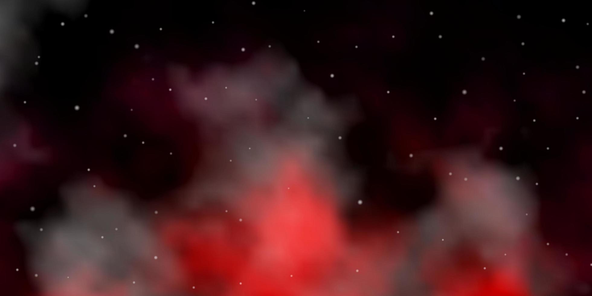 Dark Pink vector pattern with abstract stars.