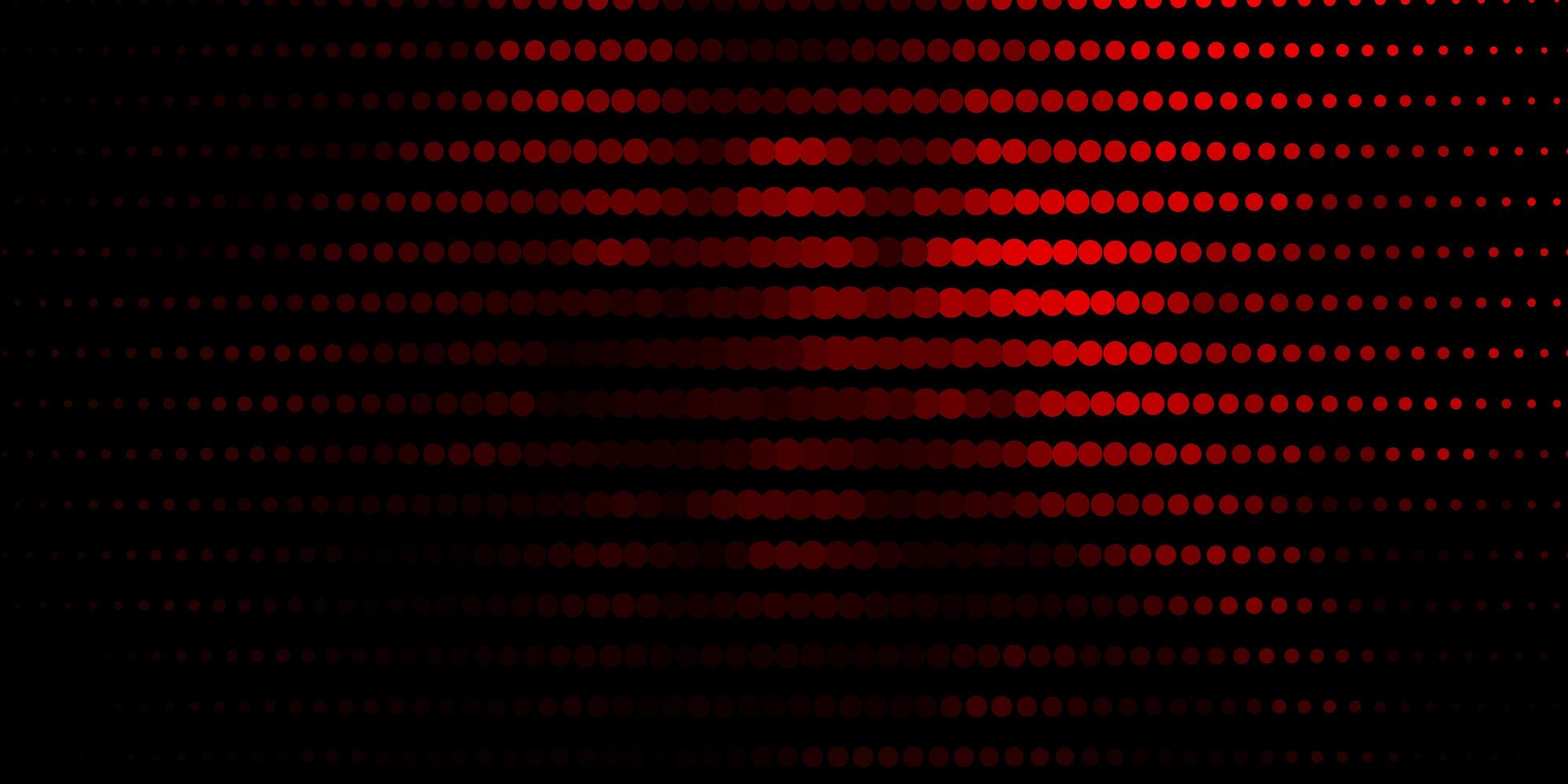 Telón de fondo de vector rojo oscuro con puntos.