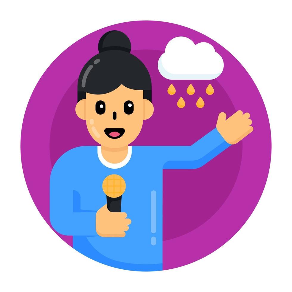 Weather Reporter and Newscaster vector