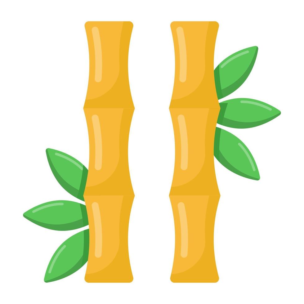 Bamboo Sticks and Plants vector