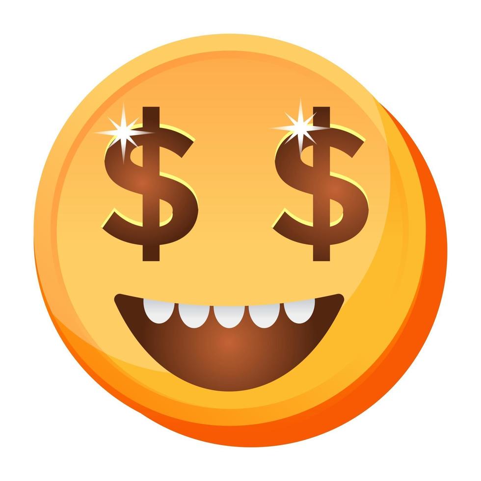 Money Face Emoji vector