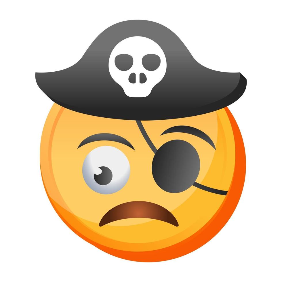 Pirate Discord Emoticon vector