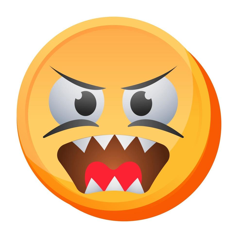 Monster Laugh Emoji vector