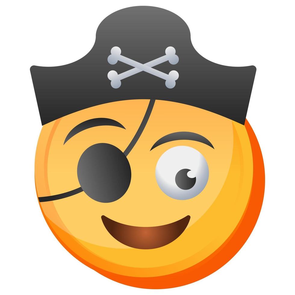 Pirate Emoji and Discord vector