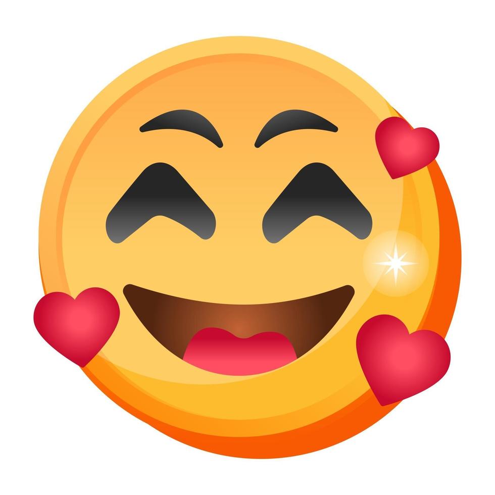 Love and smiley Emoji vector