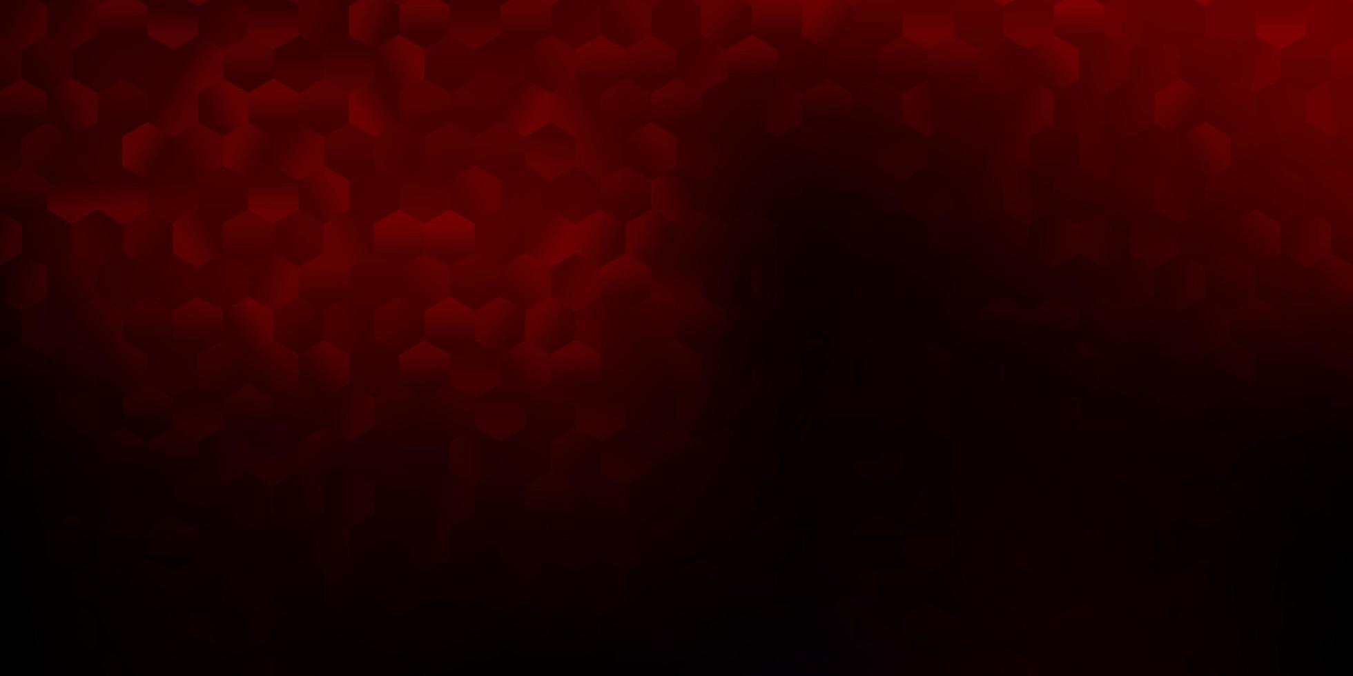 Dark red vector backdrop with a batch of hexagons.
