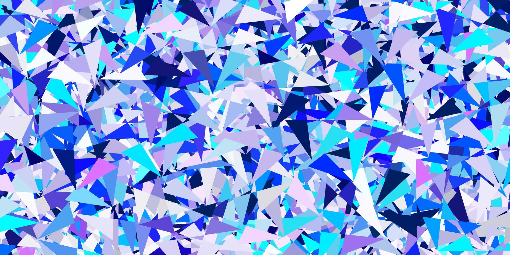 Light pink, blue vector texture with random triangles.