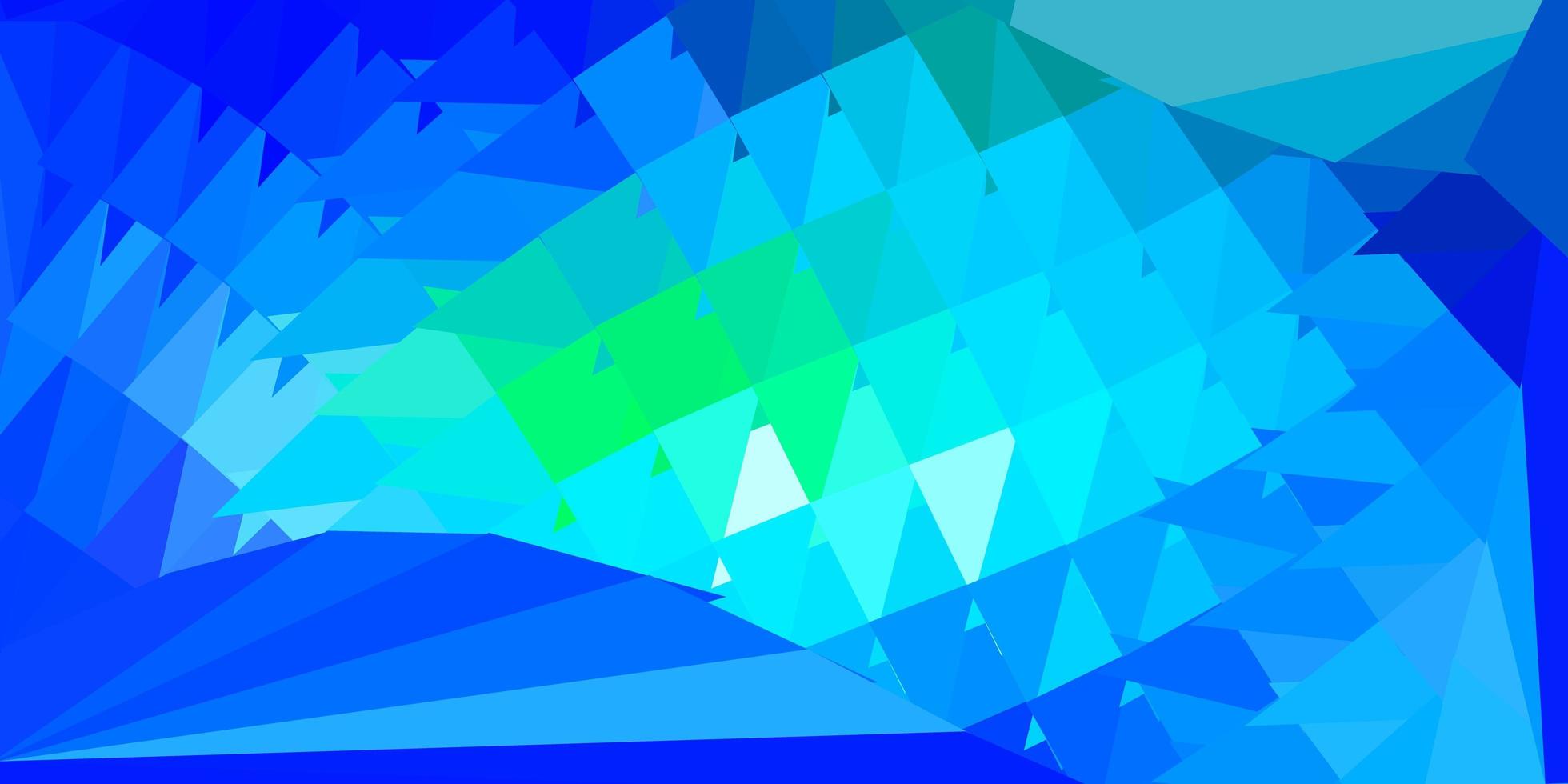 textura de triángulo de poli vector azul claro, verde.