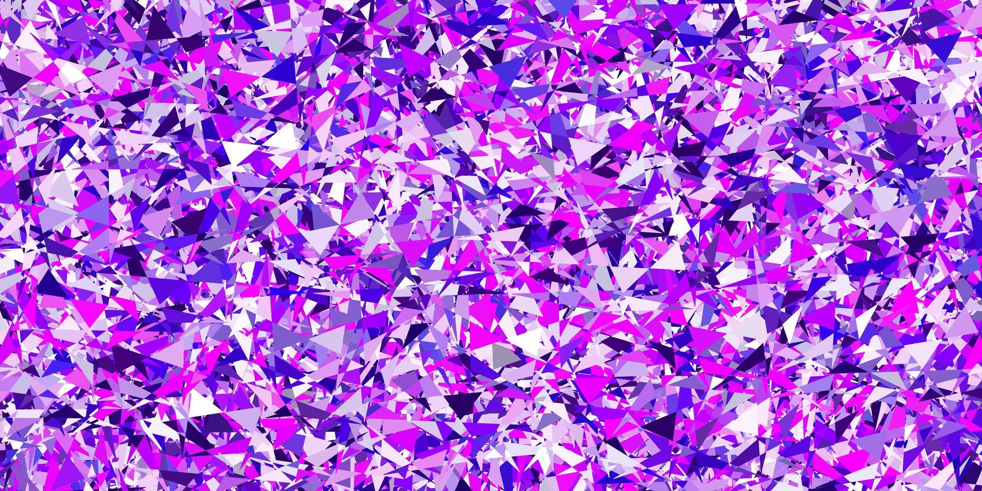 Fondo de vector violeta, rosa claro con triángulos.