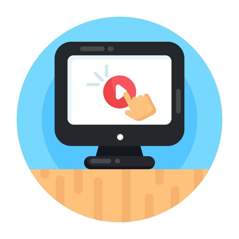 Online  Video Tutorial vector