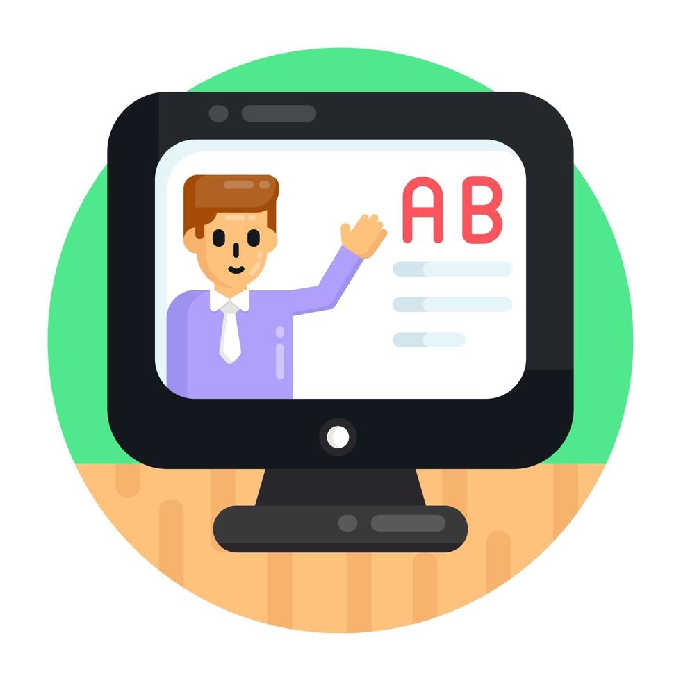 Online and Digital  Teaching vector