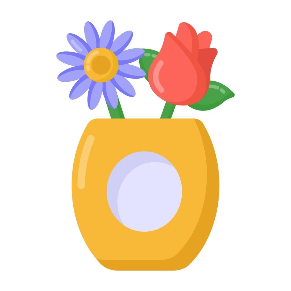 Indoor  Flower Vase vector