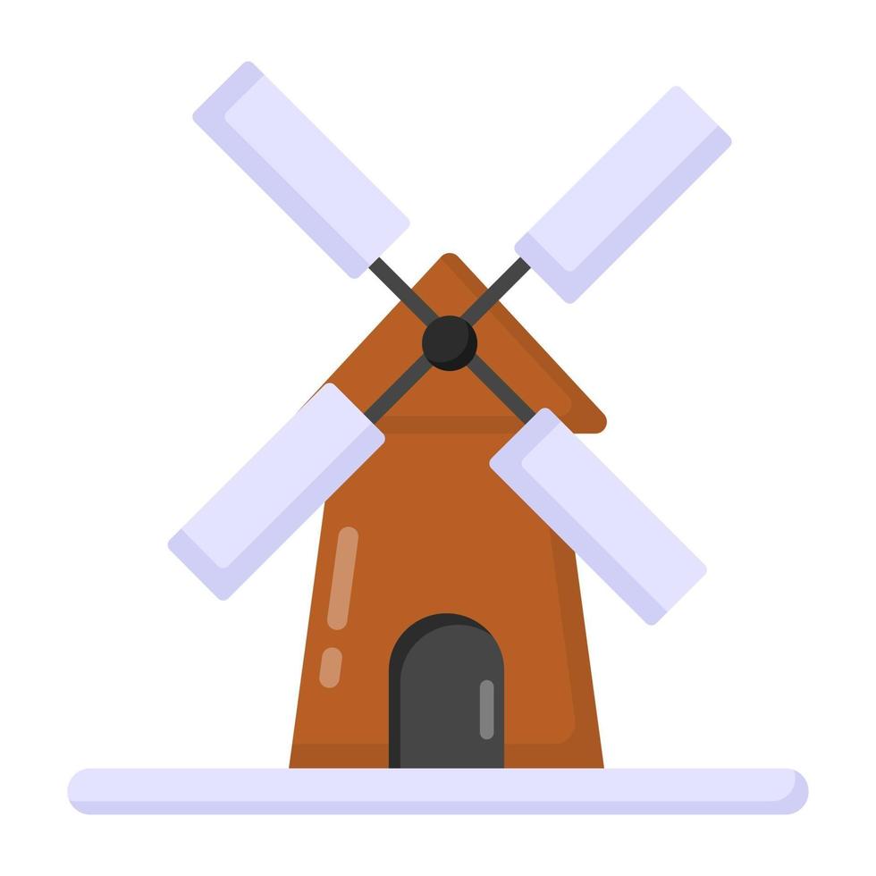 molino de viento y turbina vector