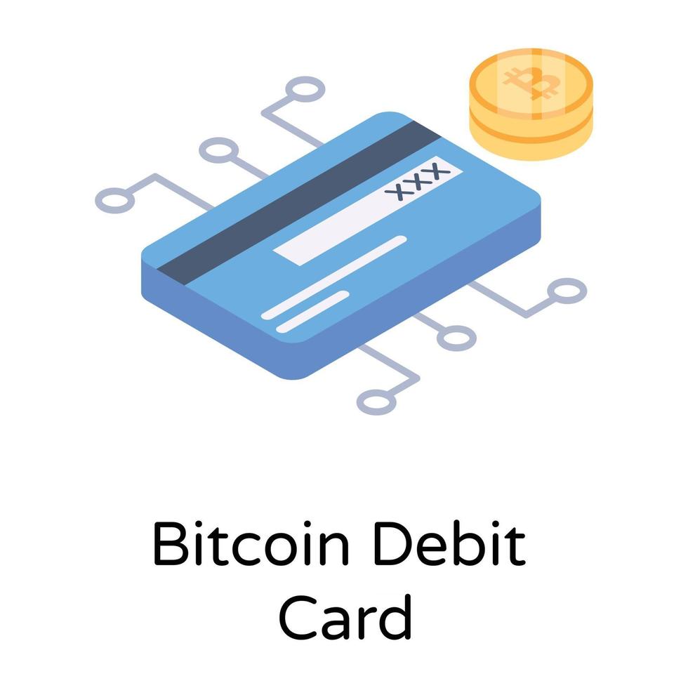 Bitcoin Debit Card vector