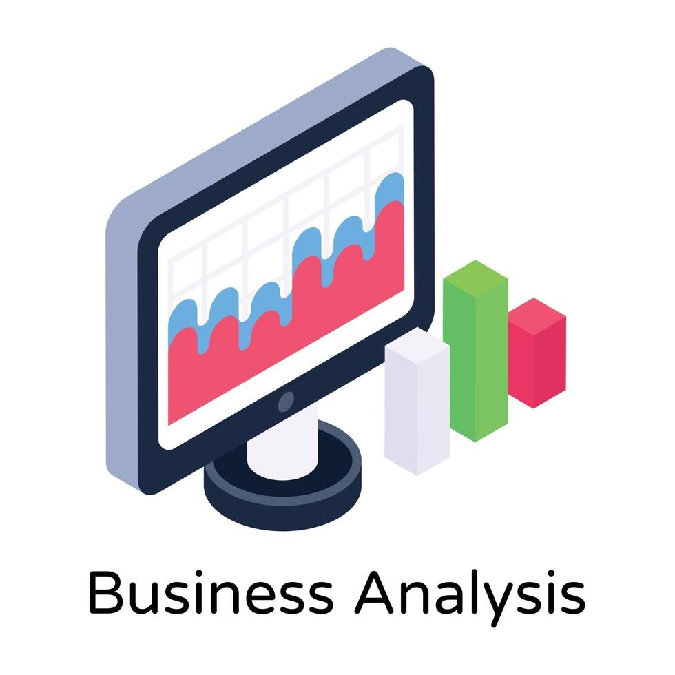 análisis de negocios en línea vector