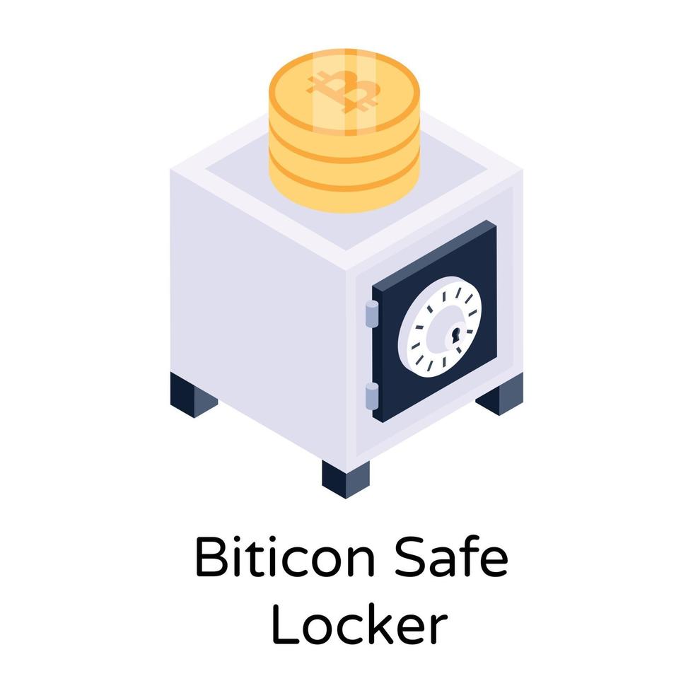 Bitcoin Safe Locker vector