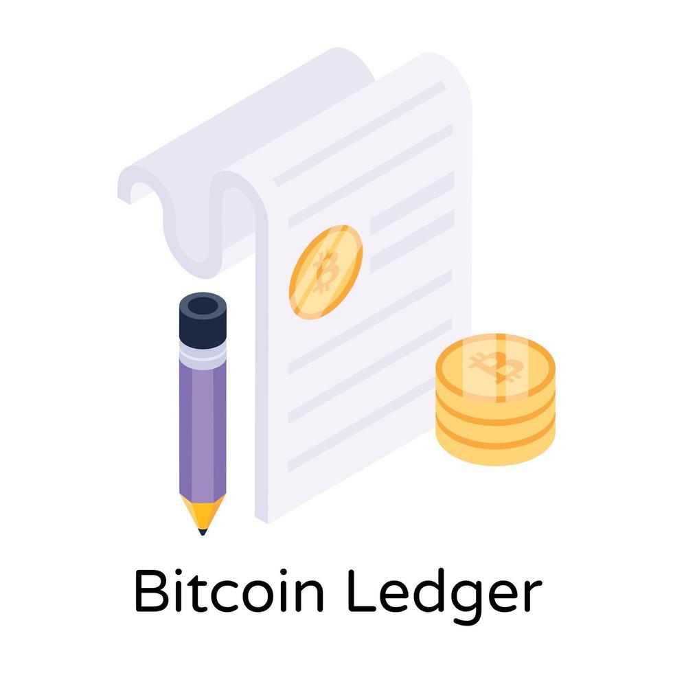 Bitcoin Ledger Accounts vector