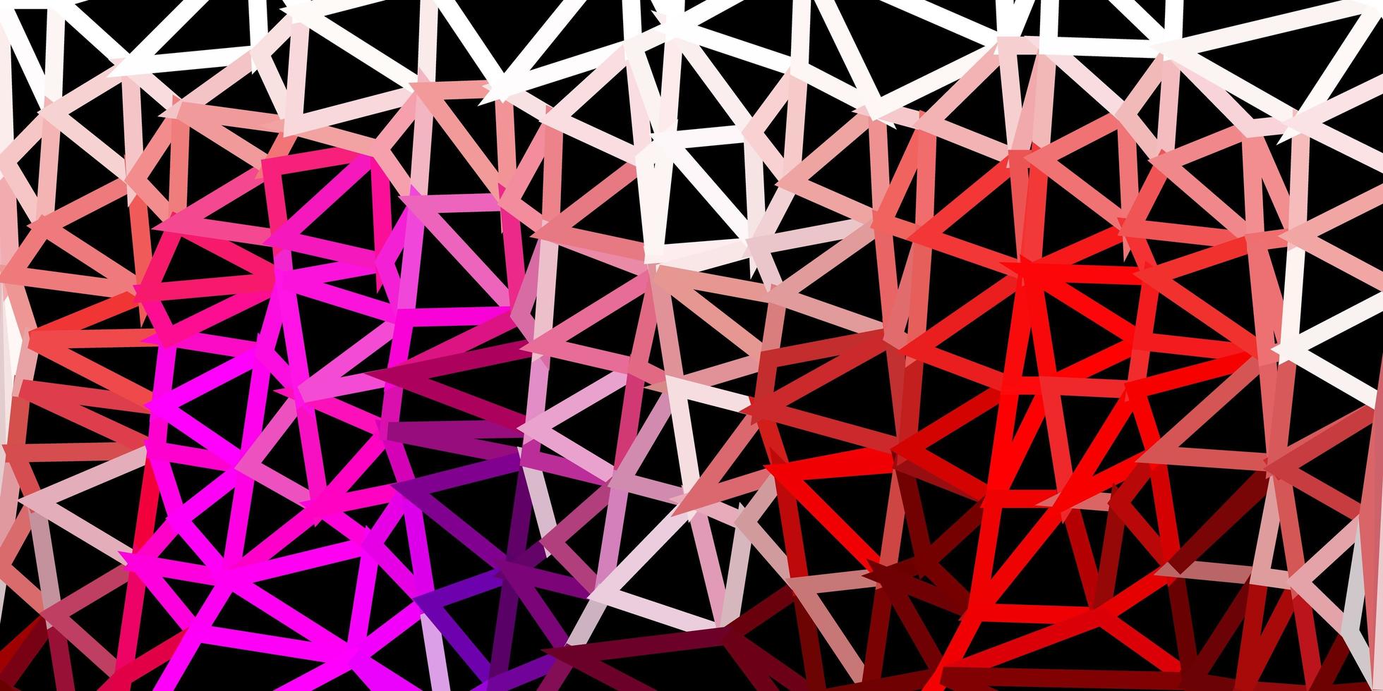 Dark pink, yellow vector abstract triangle background.