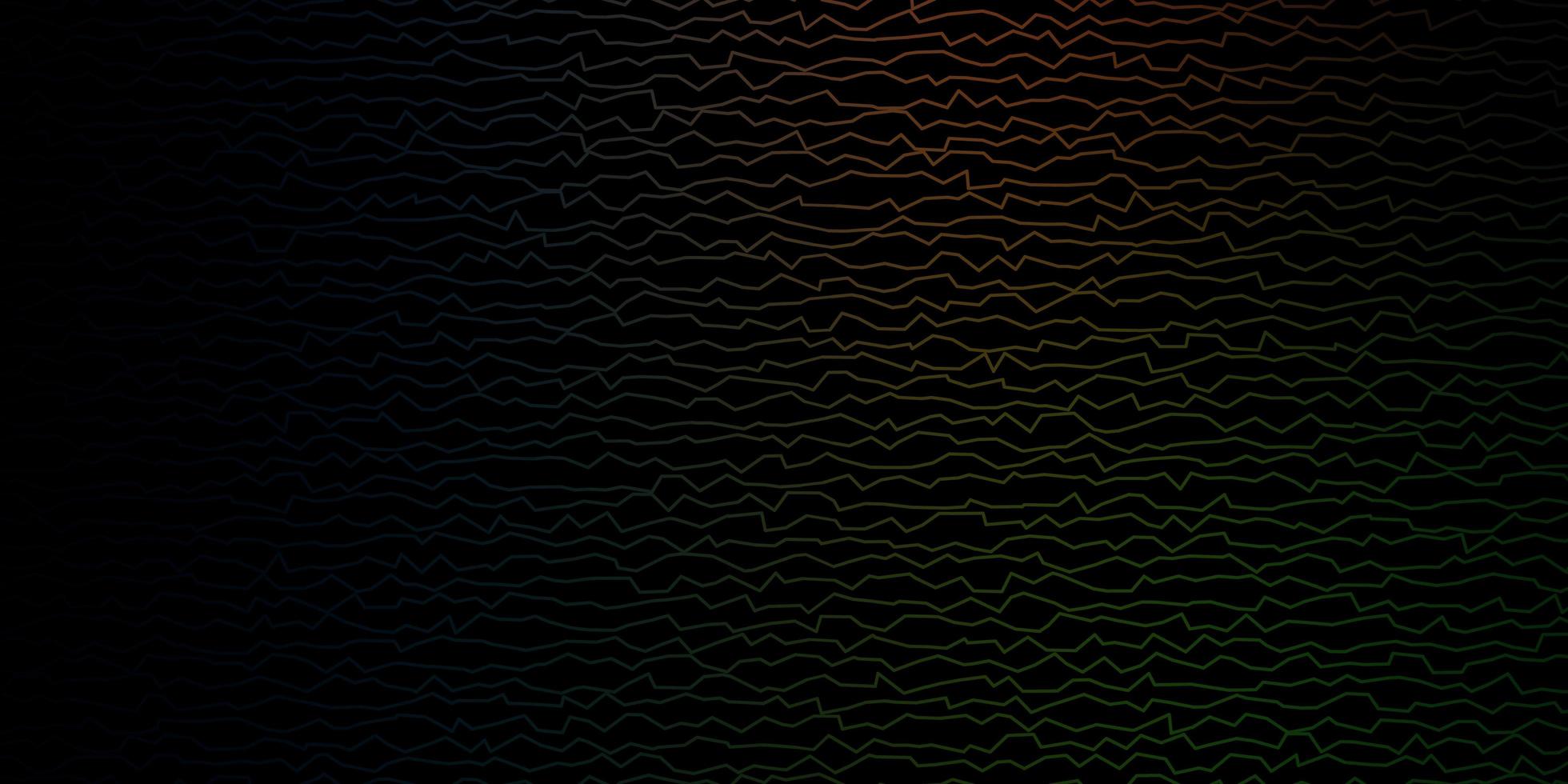 Dark Green, Red vector pattern with wry lines.