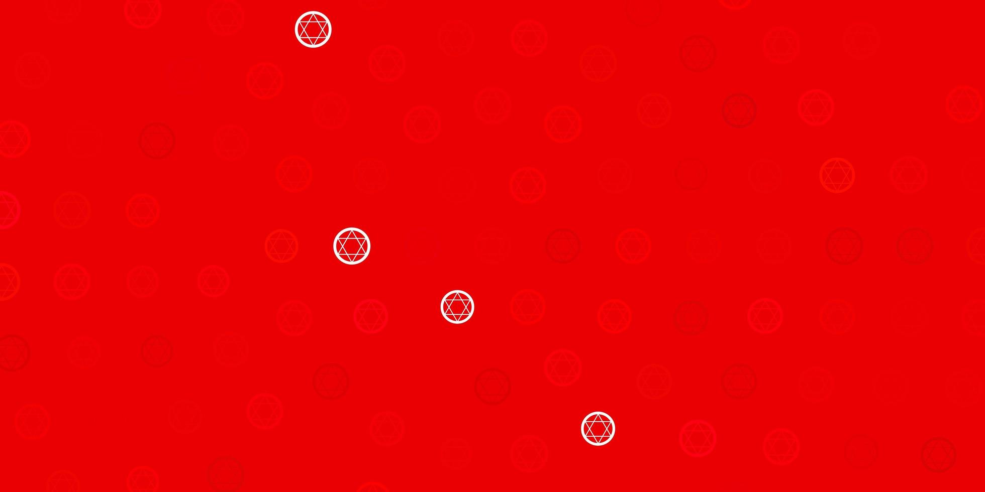 patrón de vector rojo claro con elementos mágicos.