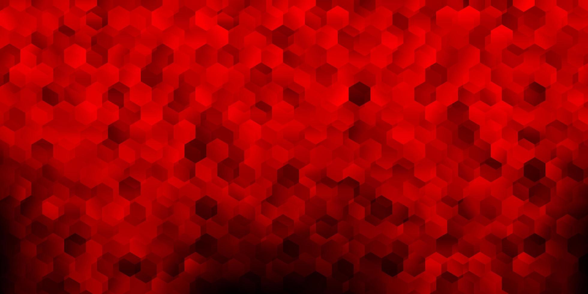 Dark red vector layout with shapes of hexagons.