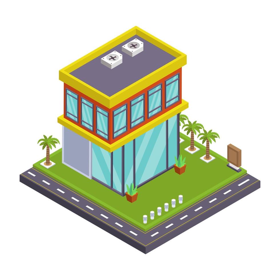 Postal Office Building vector