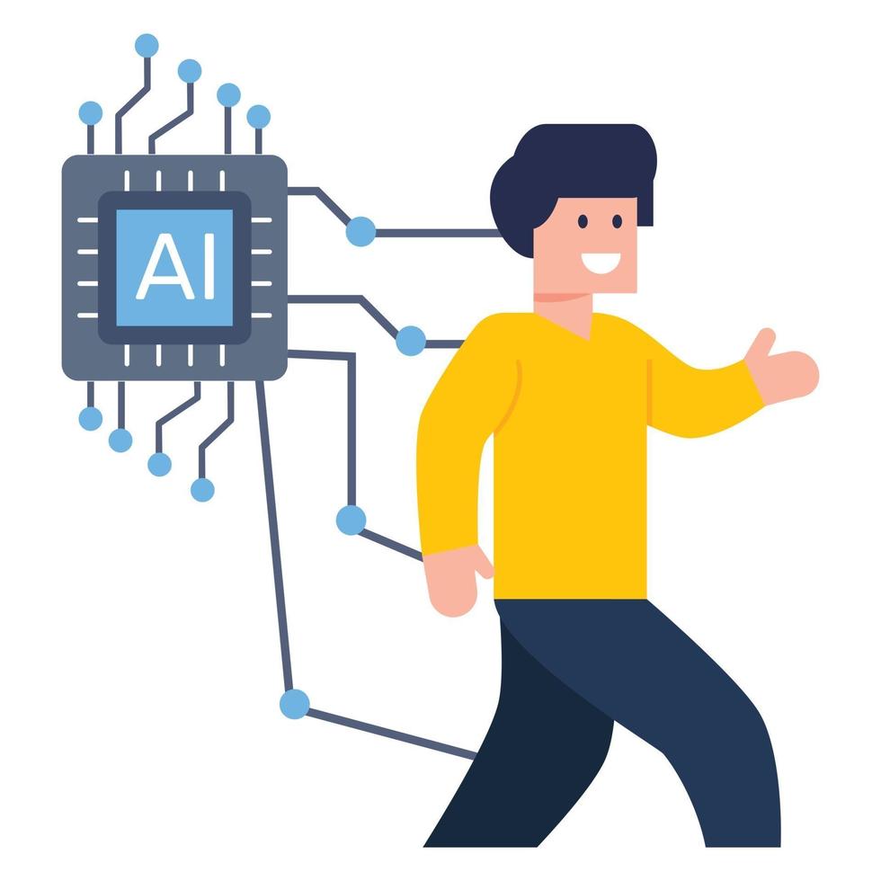 Artificial Human Technology vector