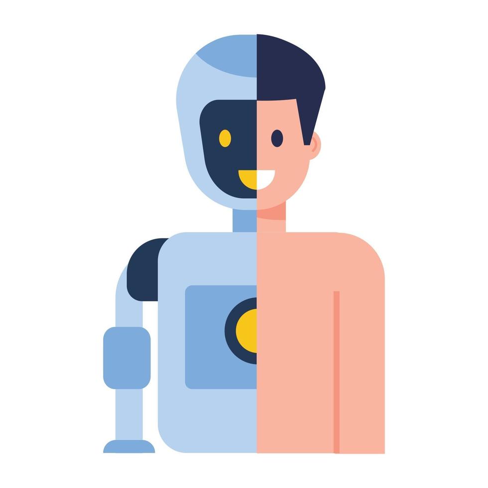 Humanoid Technology Robot vector