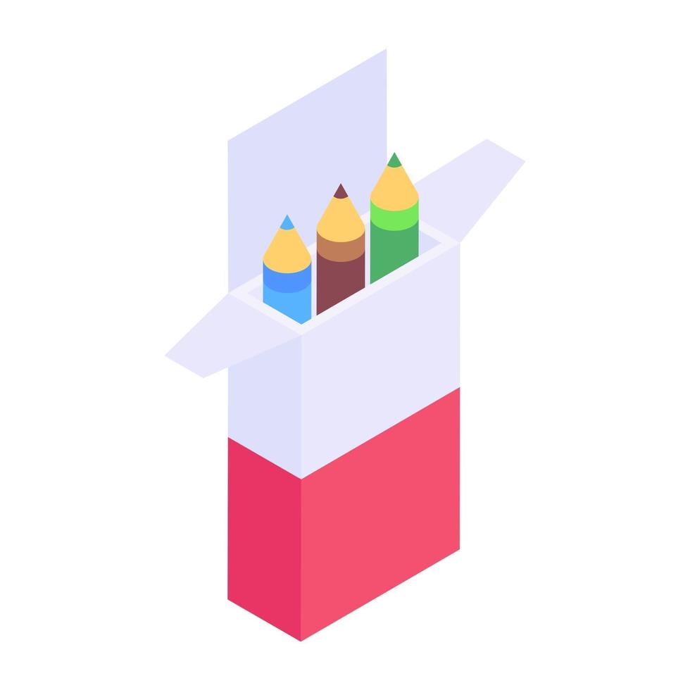 Pencils color   Box vector