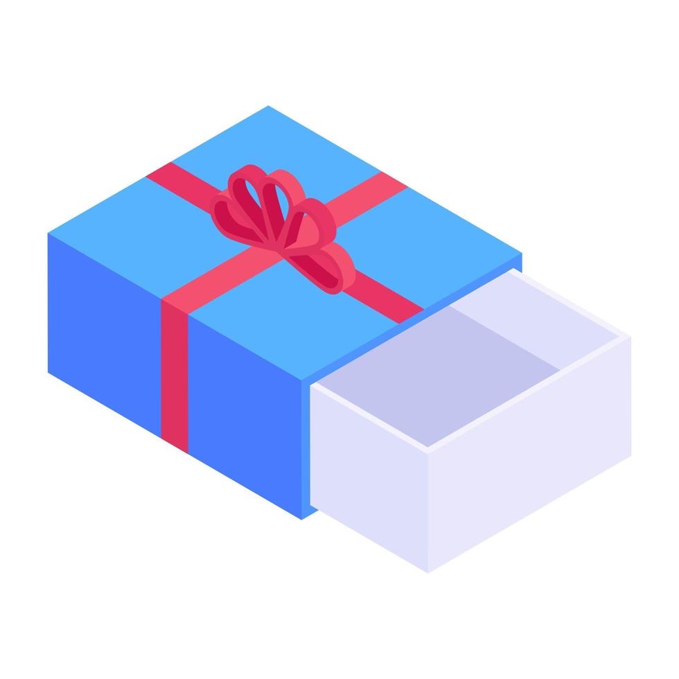 caja de regalo vacía vector