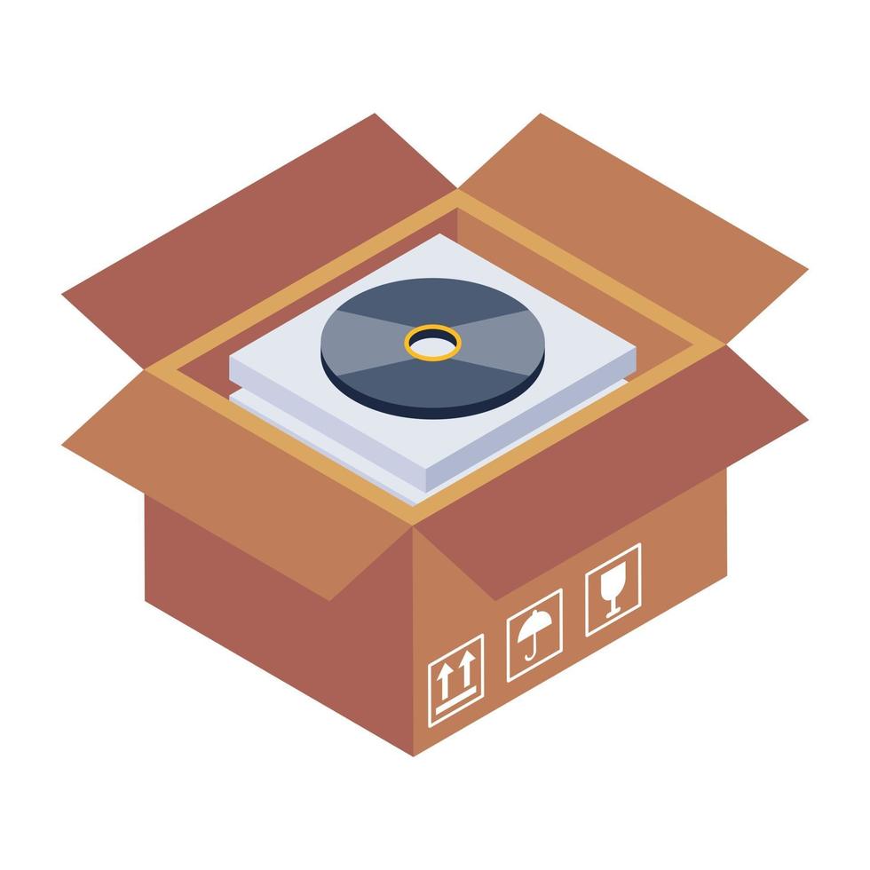 Cd Box Package vector