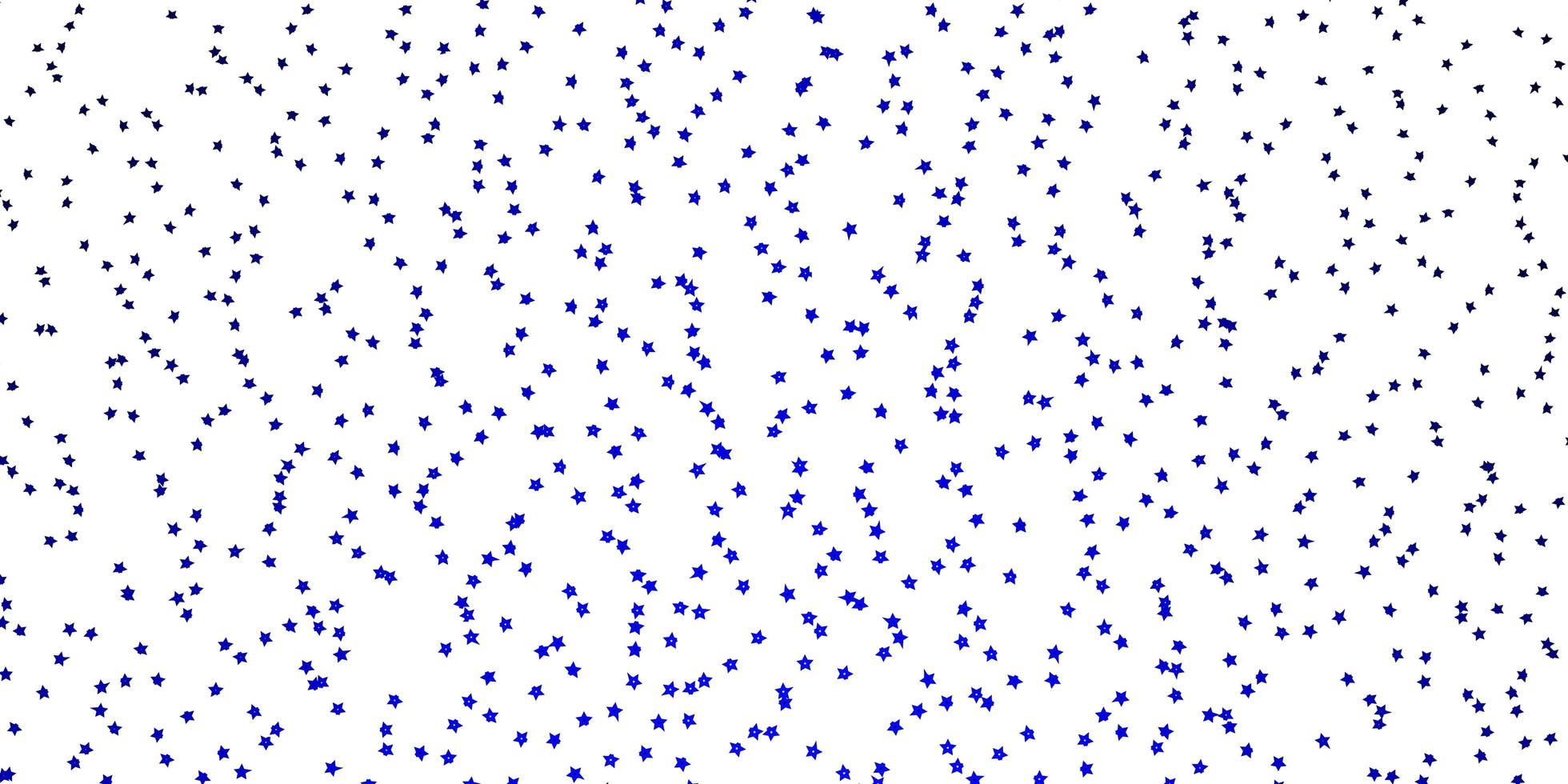 Dark BLUE vector pattern with abstract stars.