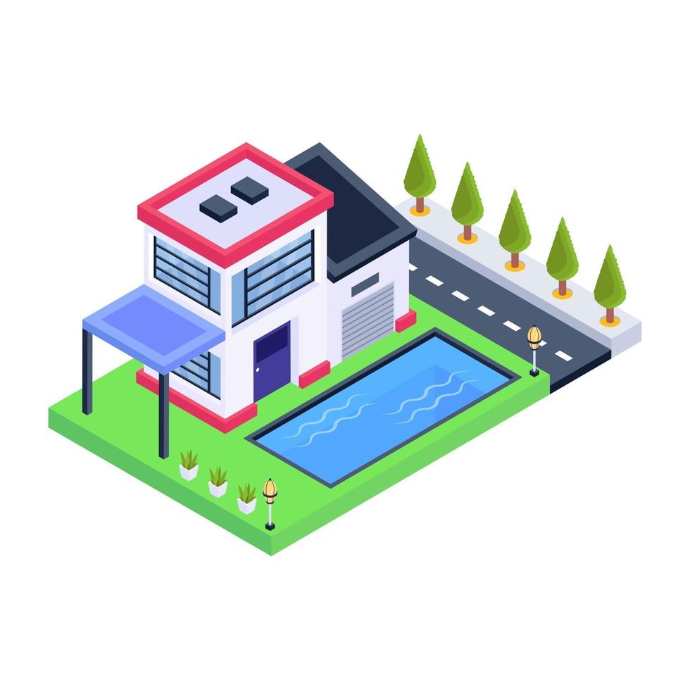 Modern House and Residence vector