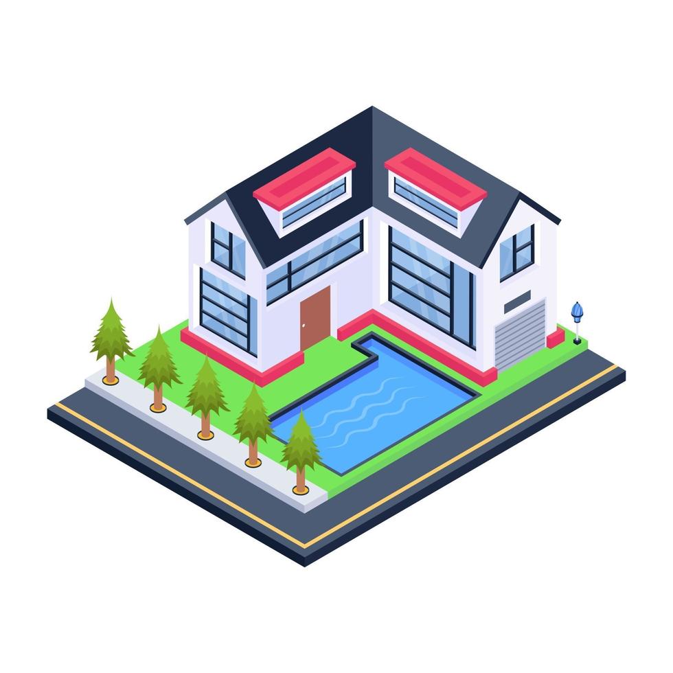 Modern House and Residence vector