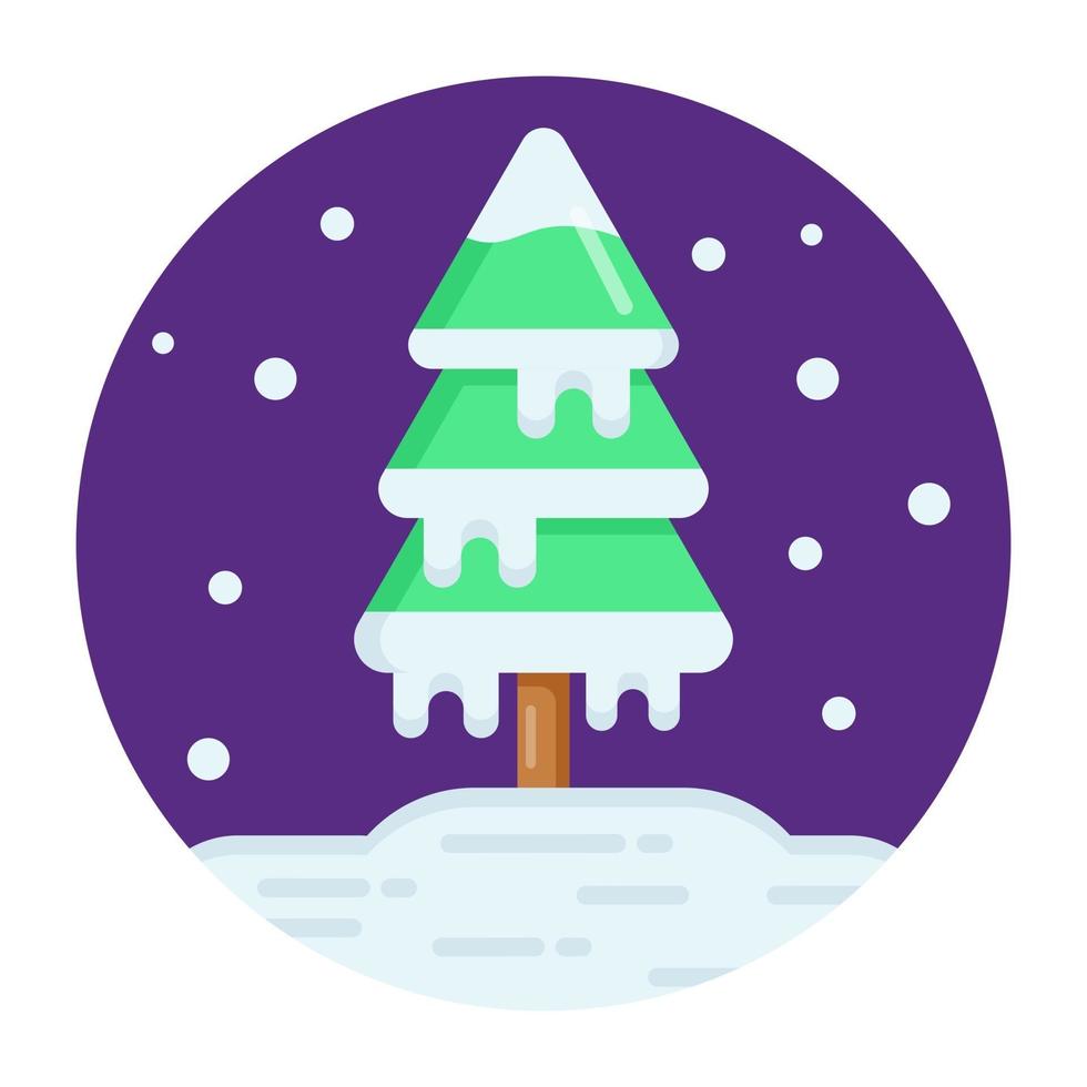 Forest Snow weather vector