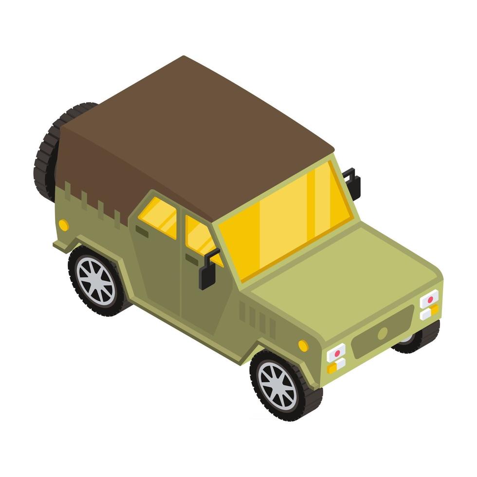 Isometric military Vehicle vector