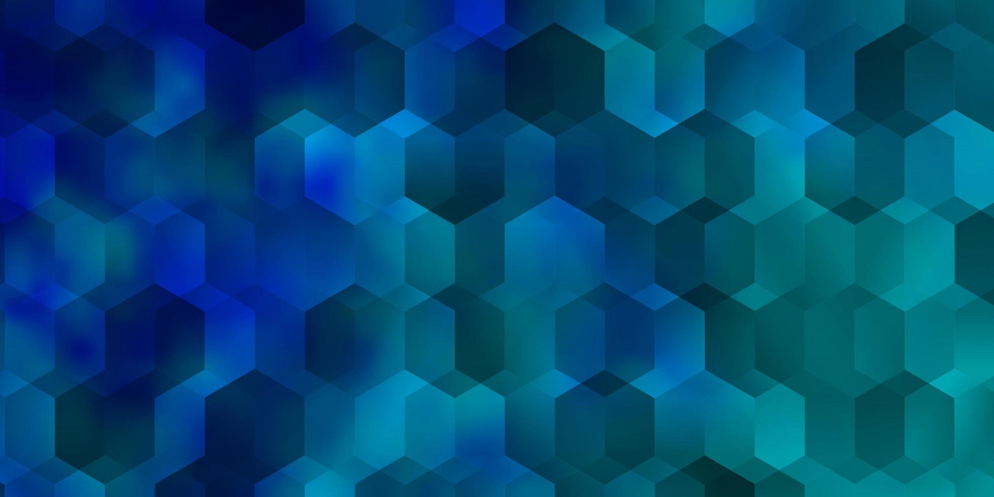 Fondo de vector azul claro con hexágonos.