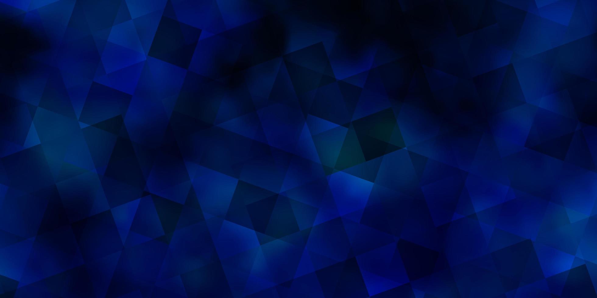 Dark BLUE vector texture with poly style with cubes.