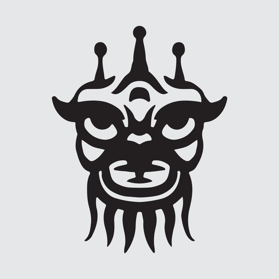 Lion dance drawing vector