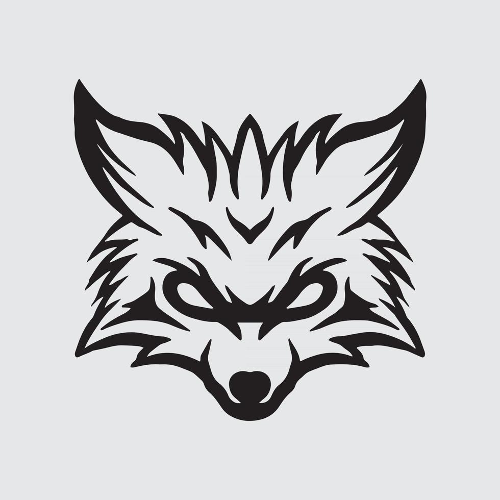 Wolf head drawing vector