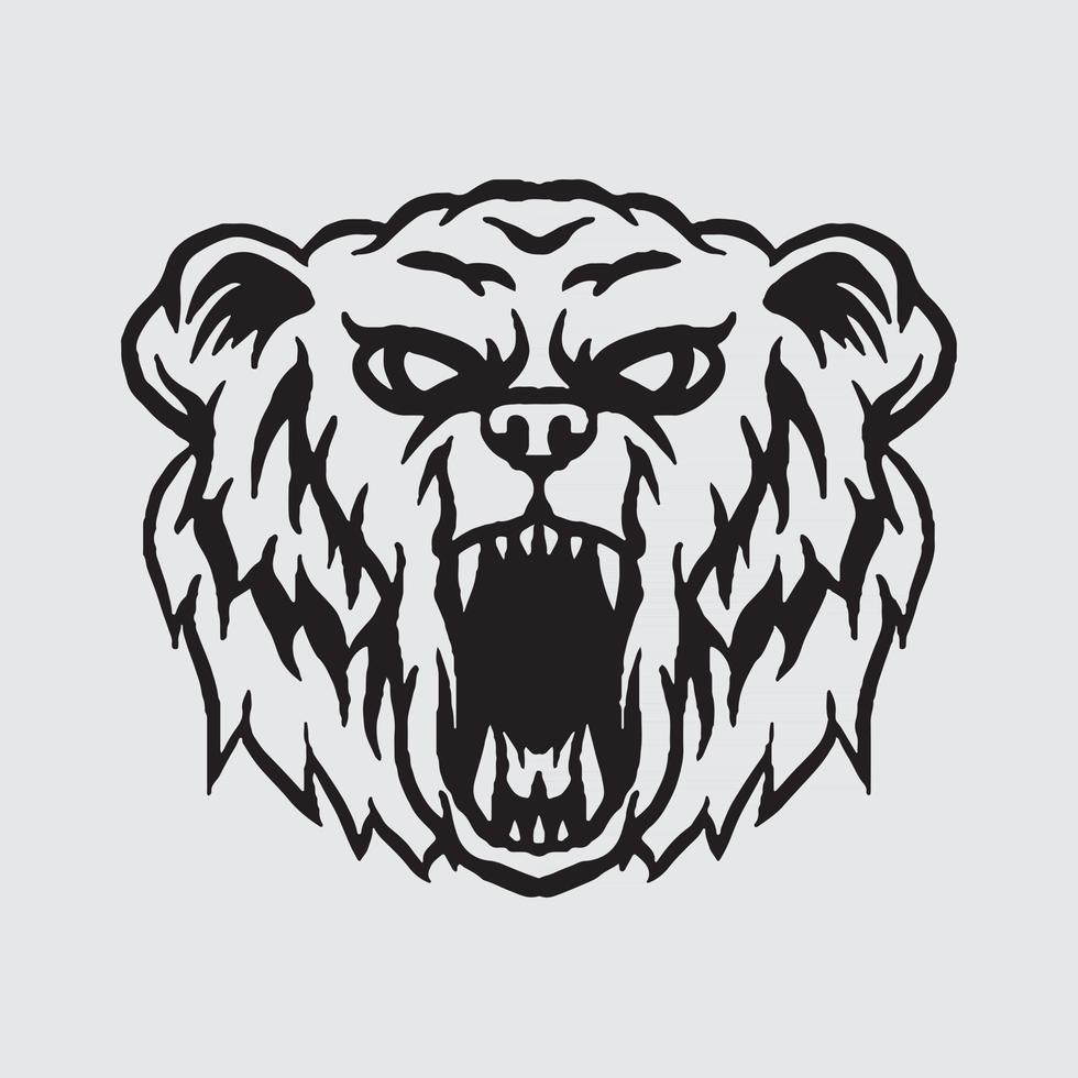 Tiger head drawing vector