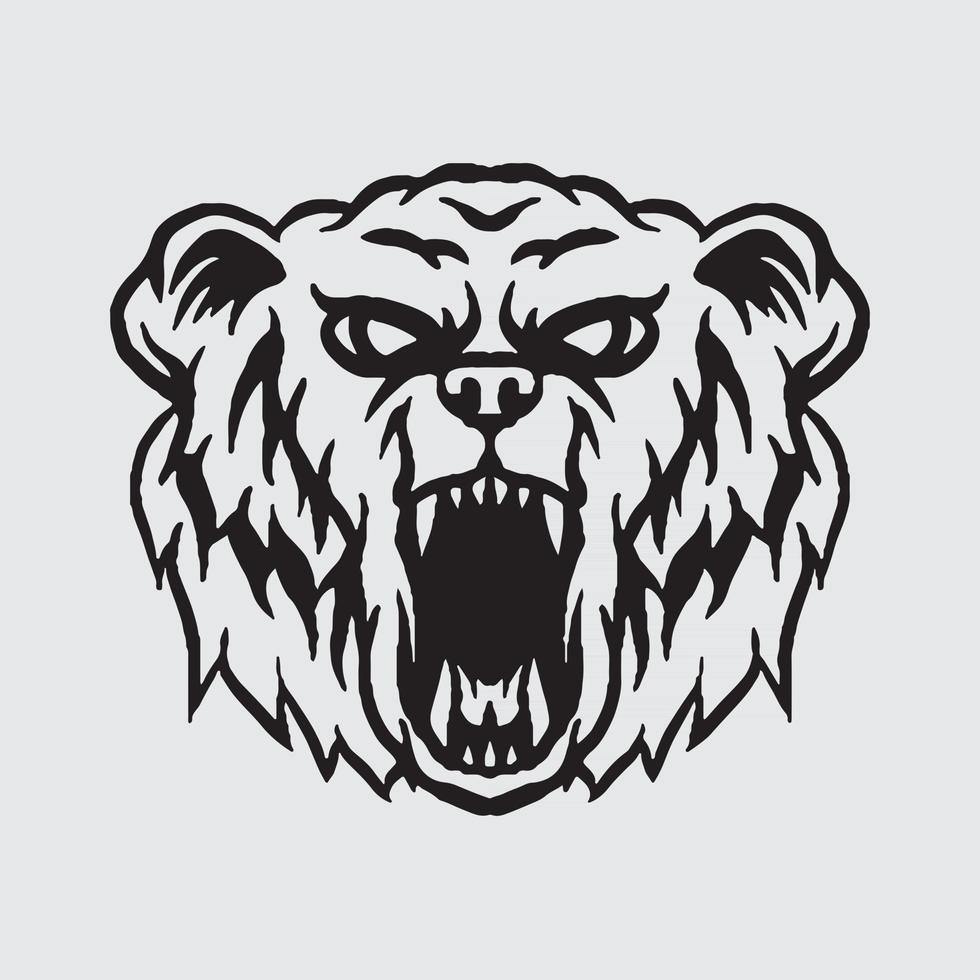 Tiger head drawing vector