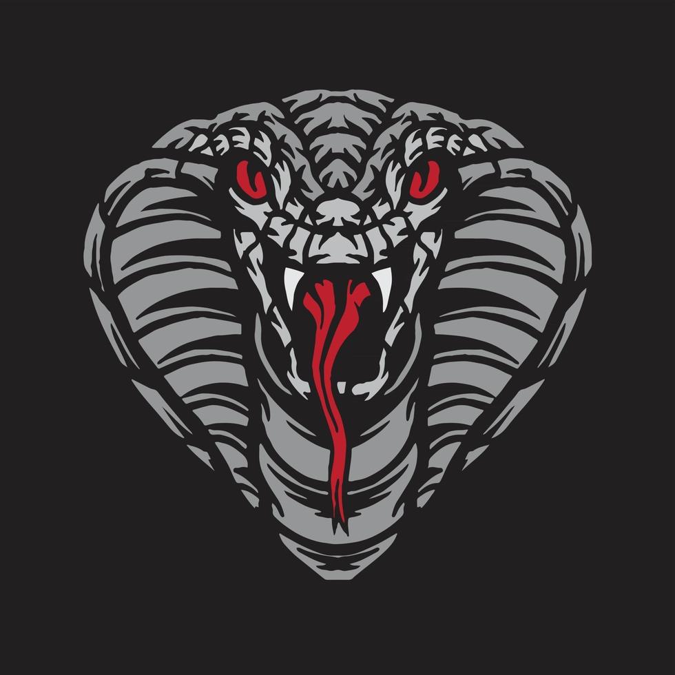 Snake head drawing vector