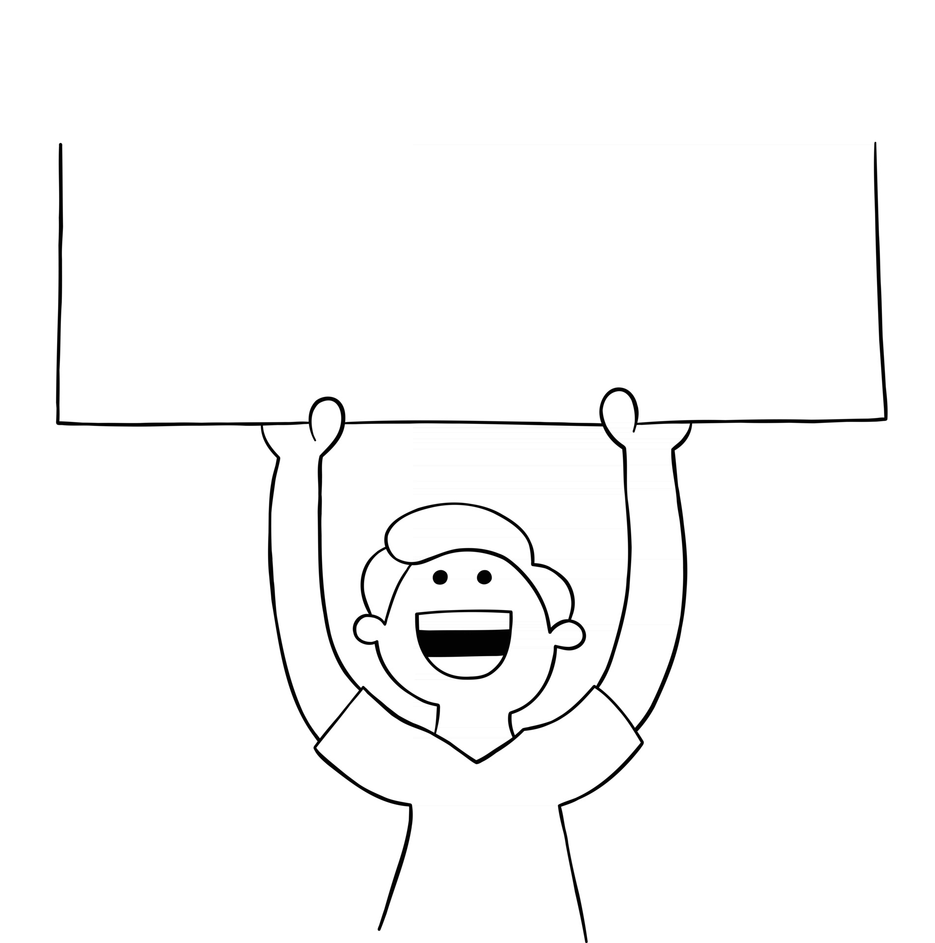 Cartoon man holding blank sign upwards, vector illustration 2959089 Vector  Art at Vecteezy