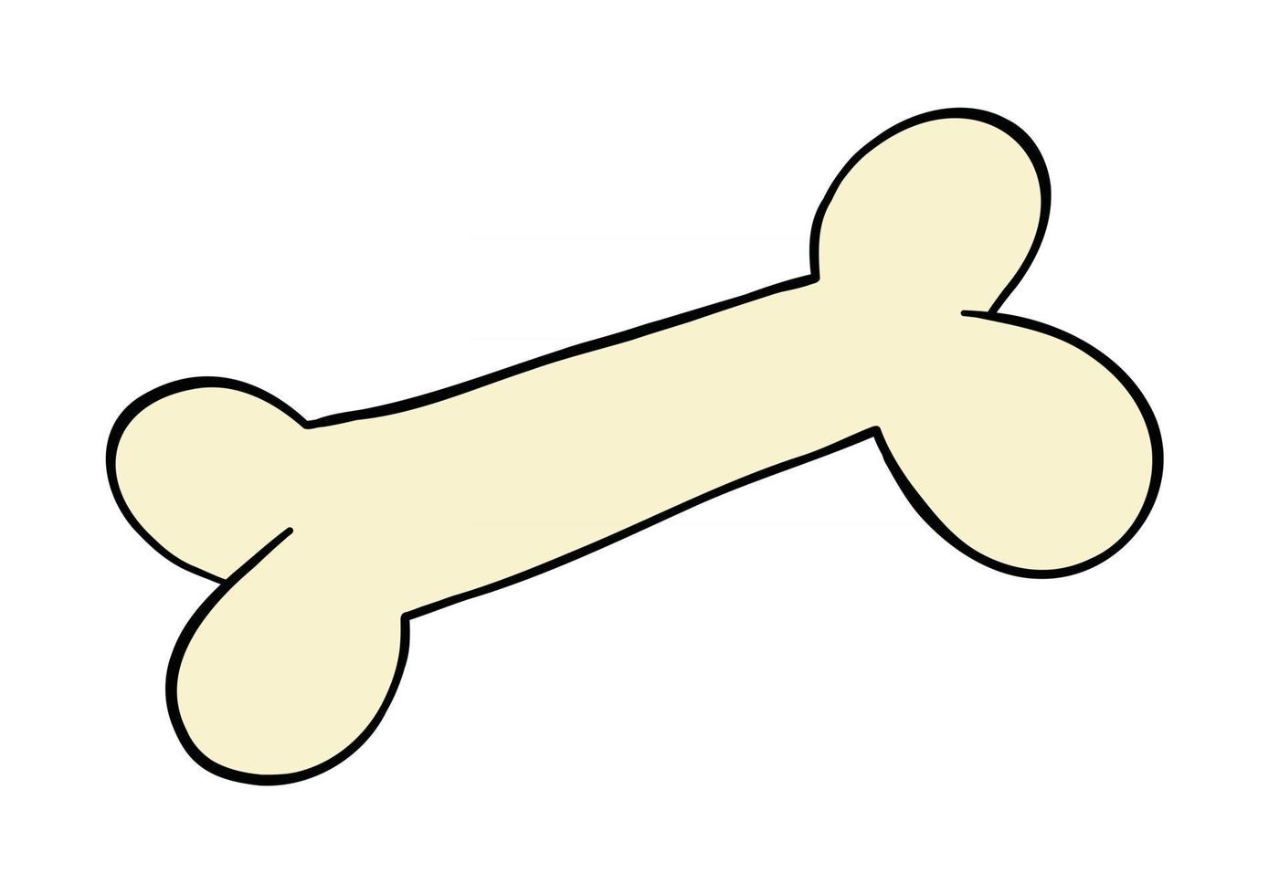 Cartoon bone, vector illustration.