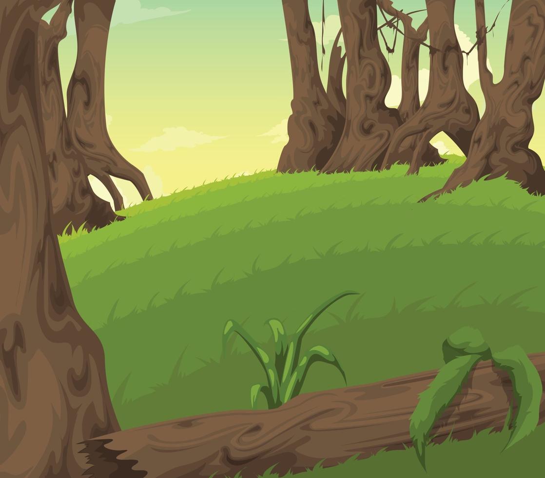 fondo de paisaje con vector de arbol