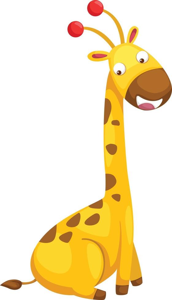 Illustration of isolated giraffe vector
